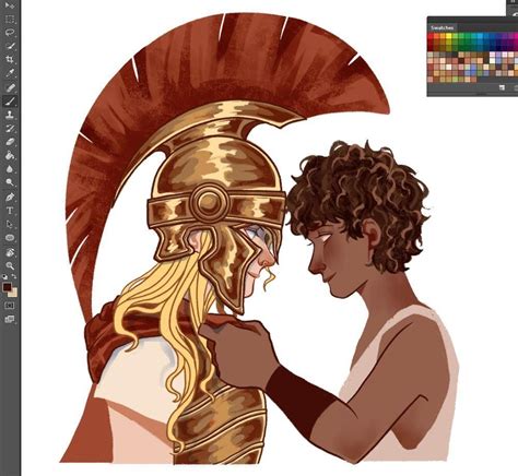 Greek Memes Dibujos Percy Jackson Achilles And Patroclus Greek Mythology Art Fan Art Fan