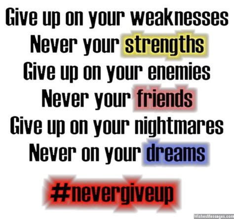 Never Give Up Quotes Inspirational Notes And Messages