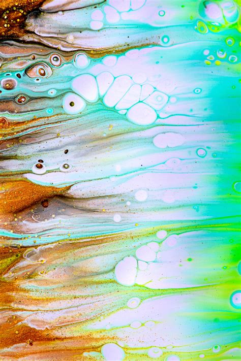 Download Wallpaper 2560x3840 Paint Fluid Art Stains Liquid Glitters