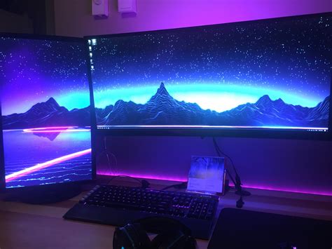 Decided To Try Out Wallpaper Engine With My Two Monitor Setup Not Half