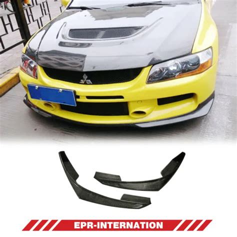 Carbon For Mitsubishi Evolution Evo Jp Style Front Bumper Lip Pcs