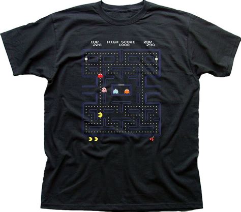 Pacman Arcade Game 80s Retro Black Printed T Shirt 9861 80s Retro