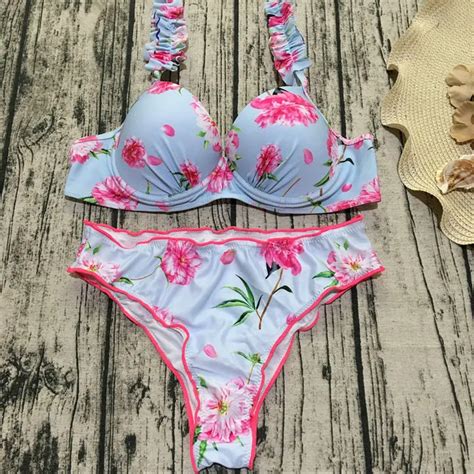 Buy Luoanyfash 2018 Beachwear Bathing Suit Push Up Bikini Set Beach Pad