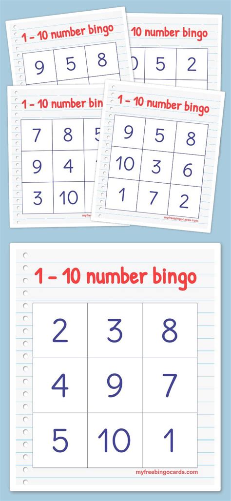 Free Printable And Virtual Bingo Cards Preschool Math Numbers