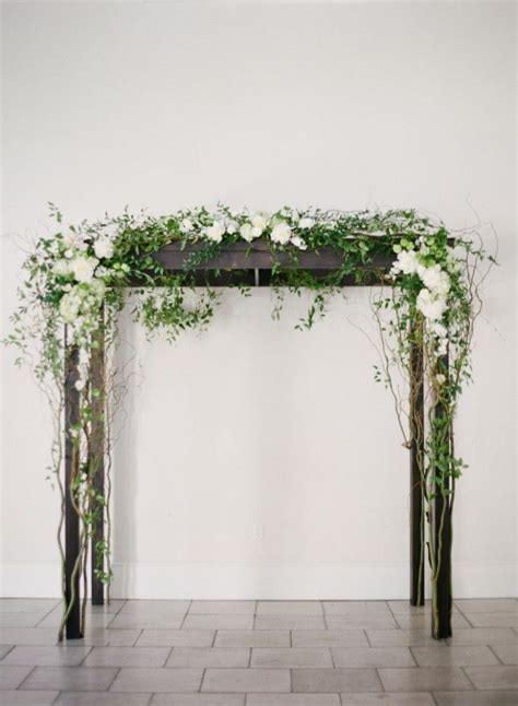 Wedding Arch Greenery White Flowers Wedding Arch Greenery Wood