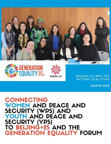 Connecting Women And Peace And Security Wps And Youth And Peace And Security Yps To Beijing
