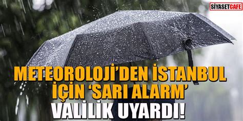 Hava durumu i̇stanbul sayfasından meteoroloji raporlarına göre bugün ile yarın için hava durumu detaylarına ulaşabilir ve 5 günlük hava durumu tahmini verilerini görebilirsiniz. Meteoroloji İstanbul için 'sarı alarm' verdi! Valilik uyardı!