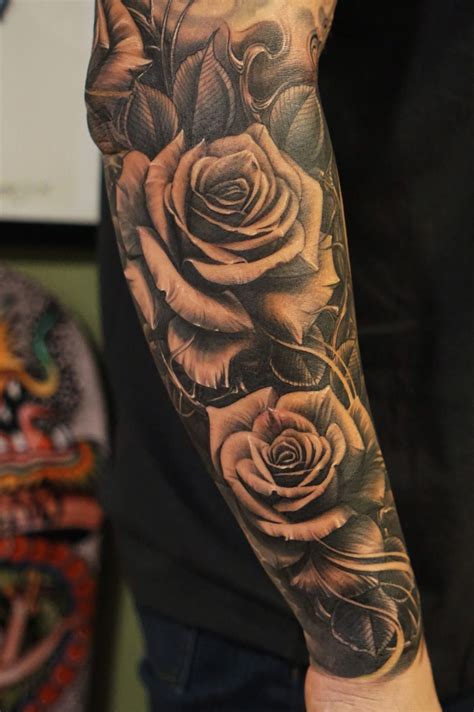 Just remember that arm sleeve tattoos are highly visible and require a serious time commitment to finish, so it is important to. 22 Cross Half Sleeve Tattoo Designs | Rose tattoo sleeve ...