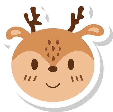 Deer Face Sticker Animal Icons 20647486 Png