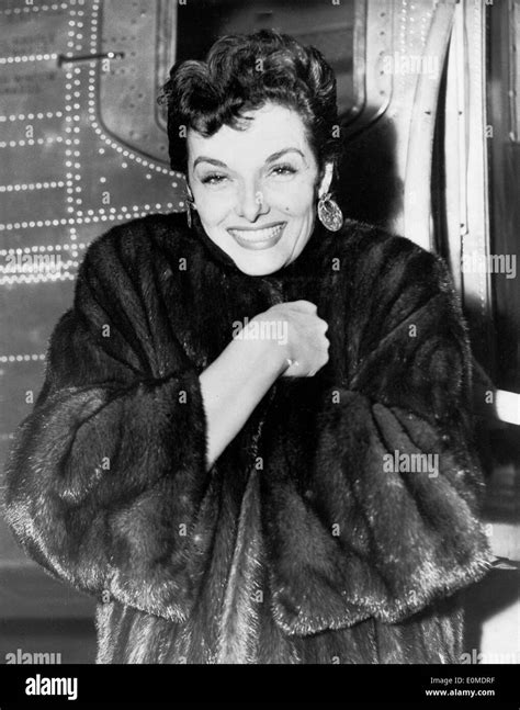 Jane Russell At Heathrow Airport Stock Photo Alamy