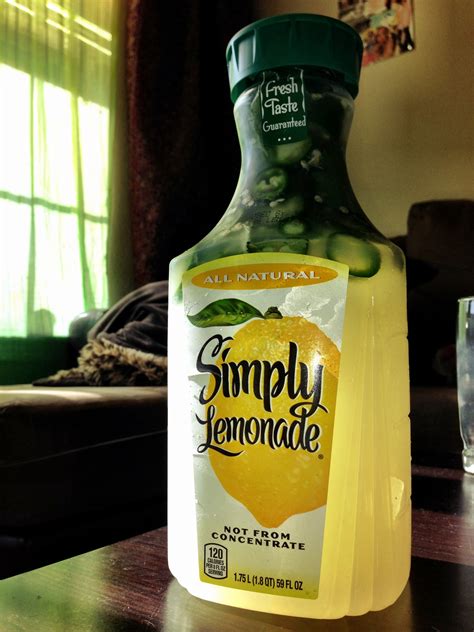 Jalapeño Lemonade Simply Lemonade With 3 Chopped Jalapeños And A Hand