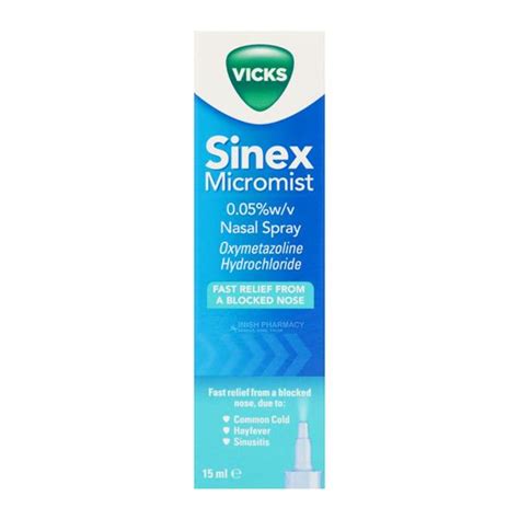 Vicks Sinex Severe Nasal Spray Original Ultra Fine Mist Decongestant Medicine Sinus Pressure