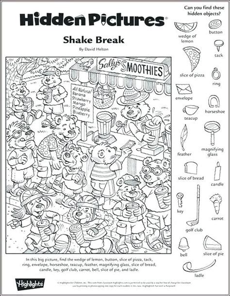 Hard Hidden Object Puzzles Printable Printable Coloring Shake Break