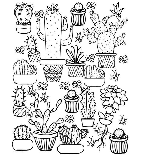 Kolorowanka Kreskówka Kaktus trzymający Ciasto Pobierz wydrukuj lub pokoloruj online już teraz
