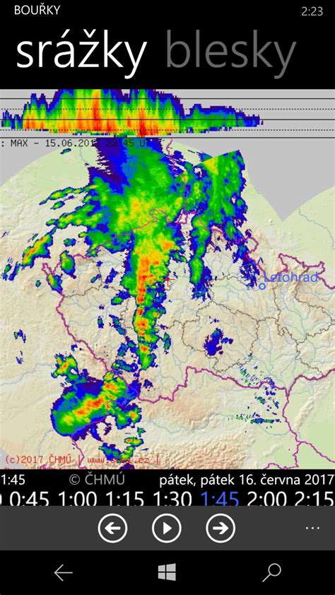 Vznikne, když je radar rušen cizími vysílači nebo odrazem od pozemních objektů. Bouřky 15.6. a 16.6.2017 (5) - Diskuse o počasí | In-počasí