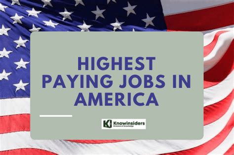 100 Highest Paying Jobs And Careers In The Us Of All Time Knowinsiders