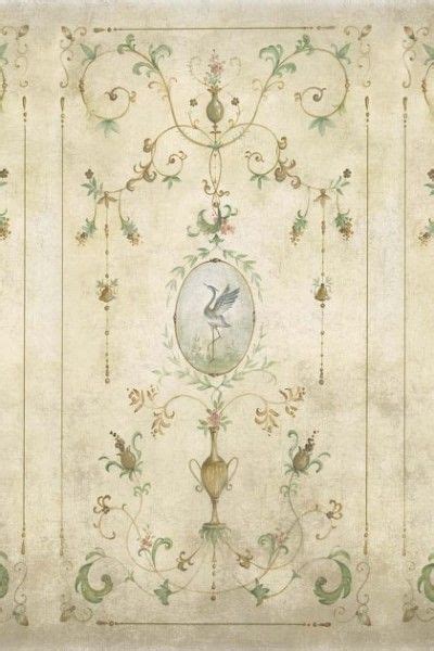 Chinoiserie Panel Wallpaper Mural Mirto Chai Seed In