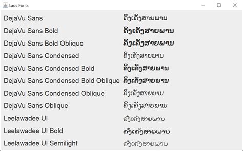 Solved Problem With Display Of Lao Text In Java Swing Components Java