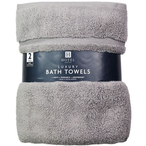 Huge selection of microfiber towels, mops, pads, cleaning cloths, & more. 2 Pack Silver Bath Towel | Poundstretcher | Bath towels ...