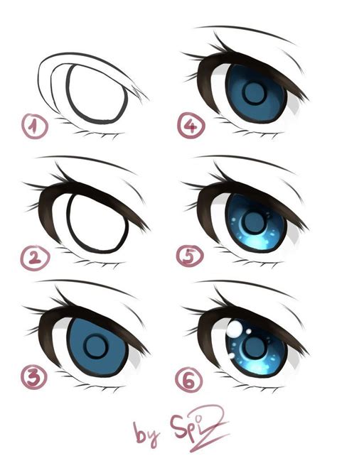 Basic eye anatomy to draw anime eyes. How i do my anime eyes | Anime eyes, Anime drawings tutorials, Body drawing