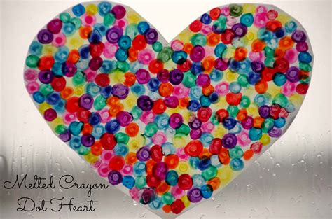 Melted Crayon Dot Heart