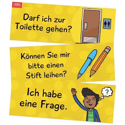 List of useful classroom phrases in english lessons. Classroom Phrases German Signs - Set of 12, German ...