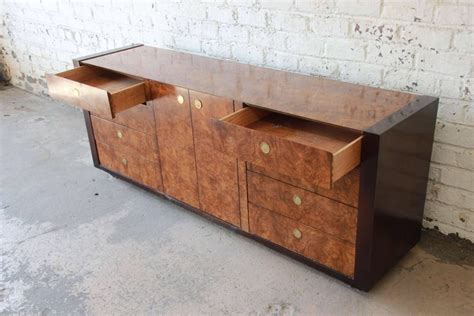Hollywood Regency Burled Olivewood Credenza By Century Furniture At 1stdibs