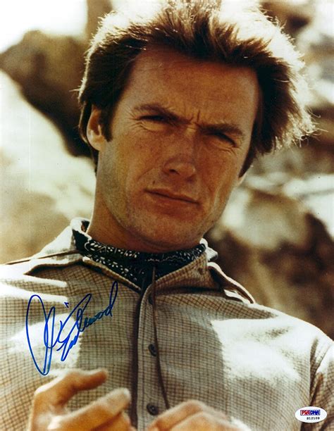 Clint Eastwood Autographed X Rawhide Posed Verticle Photograph LOA PSA DNA Certified