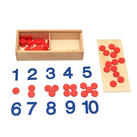 Wooden Number Counting Block Kids Children Preschool Math Mathematics