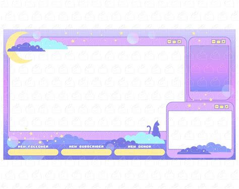 Twitch Vaporwave Magical Girl Computer Aesthetic Overlay Etsy