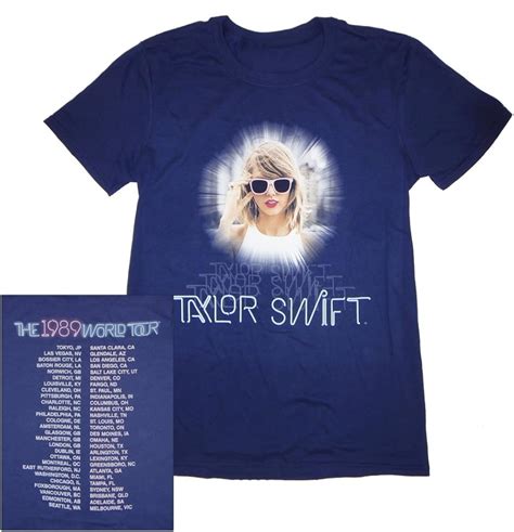 Taylor Swift 1989 Navy Skyline Photo Tour Tee T Shirt Small Medium