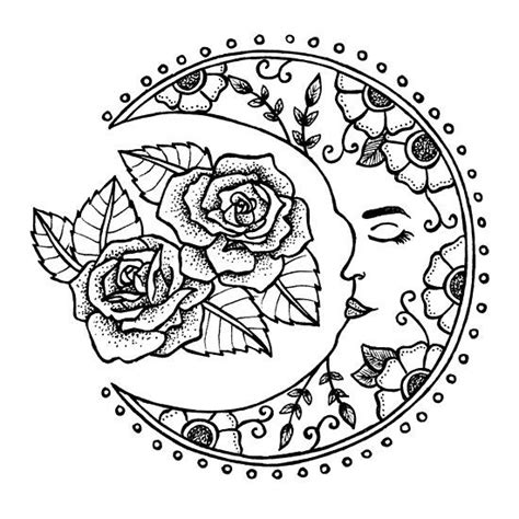 Sleeping Moon By Georgiamason Redbubble Moon Coloring Pages Sun