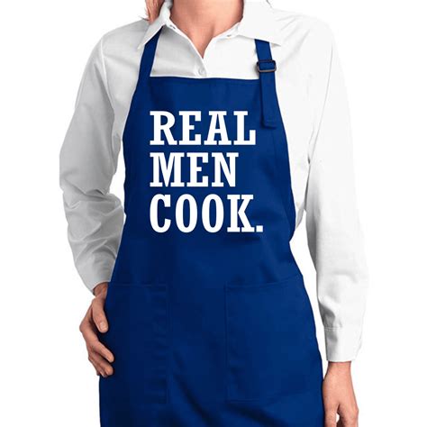 Real Men Cook Funny Classic Kitchen Cooking Apron With Pockets Kitchen Cooking Apron Graphic