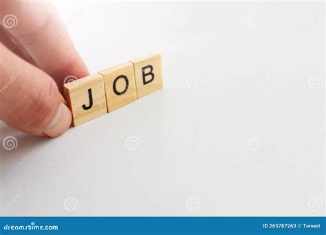 The Word Job Written On Wooden Cubes Over White Background Stock Image