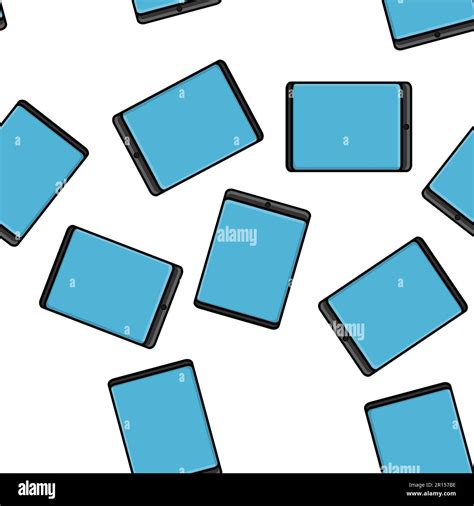 Texture Of Seamless Pattern Of Modern Gadgets Of Digital Mobile Tablets