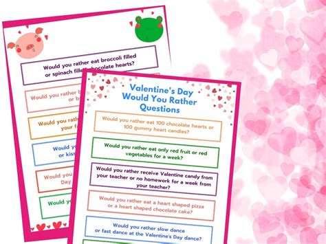 Would You Rather Valentines Day Questions For Kids