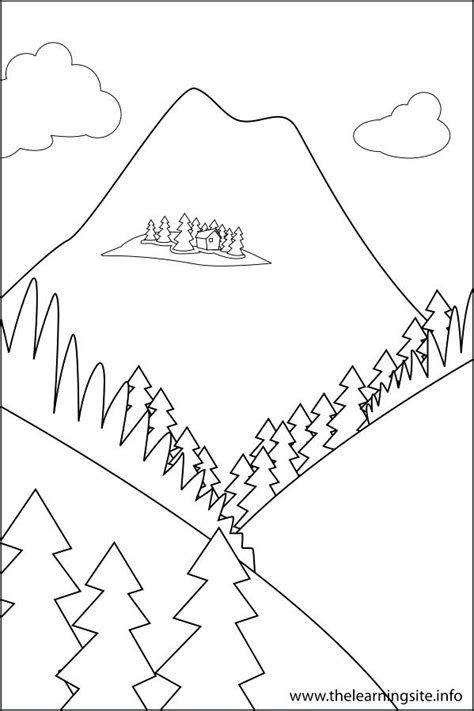Below the lines is an illustration of the landform that students can color. Landforms Coloring Pages For Kids at GetColorings.com ...