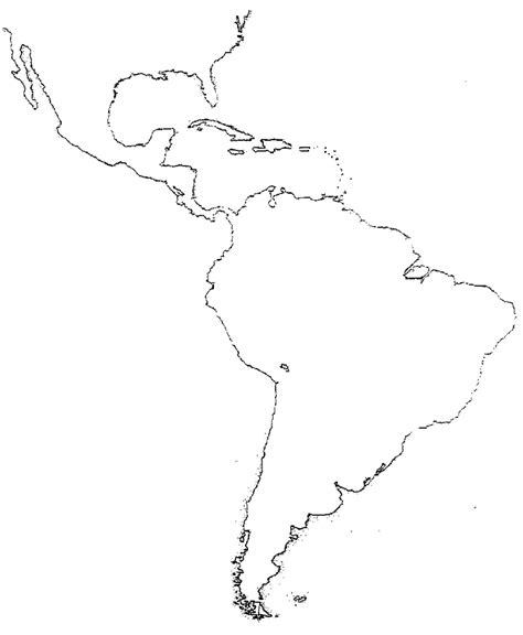Blank Map Of North South And Central America Best Map Collection