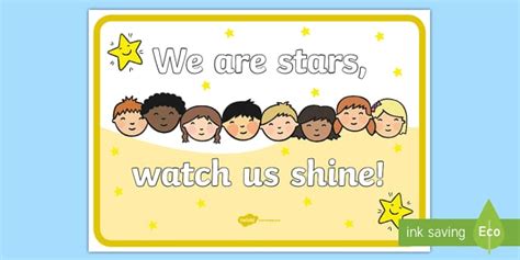 👉 We Are Stars Watch Us Shine Display Poster We Are Stars Watch Us Shine