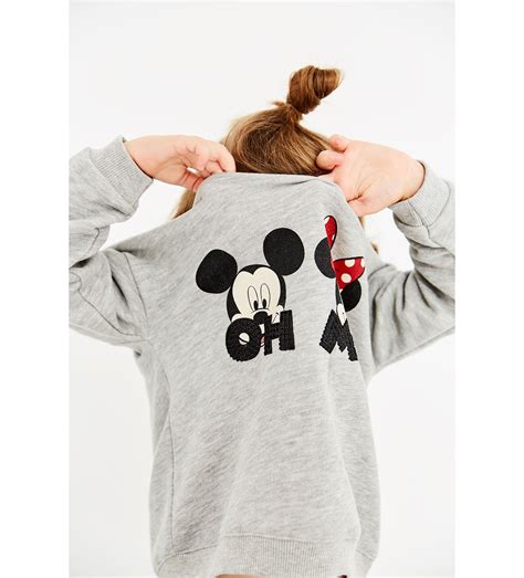 Zara Kids Mickey And Minnie Mouse Sweatshirt Minnie Mouse