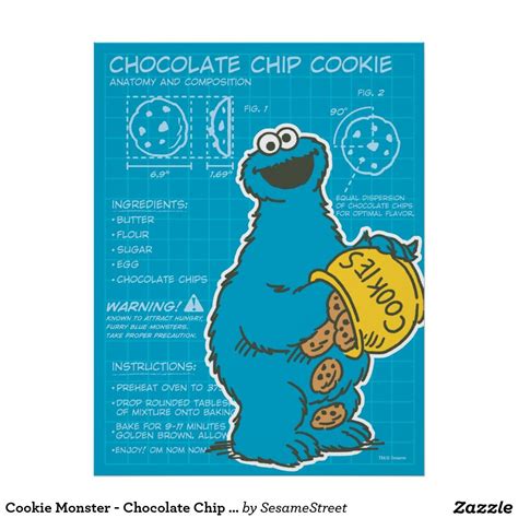 Cookie Monster Chocolate Chip Cookie Poster