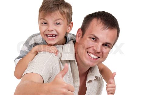 Happy Dad And Son Stock Image Colourbox