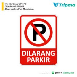 Jual Rambu Dilarang Parkir Lingkaran Cm Plat Alumunium Kota Bandung Tripma Store Tokopedia