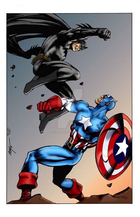 Batman Vs Captain America Captain America Background Dc Comics Art