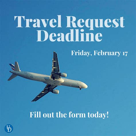 Travel Request Deadline English Language Institute