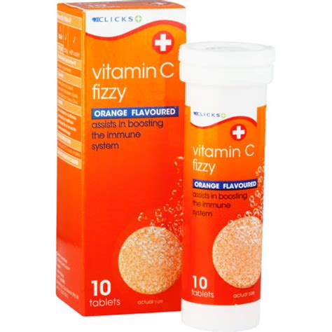 The health benefits of vitamin c are abundant and varied, but it's probably best known as a cell protector, immunity booster and powerful antioxidant. Clicks Vitamin C Fizzy Orange 10 Effervescent Tablets - Clicks