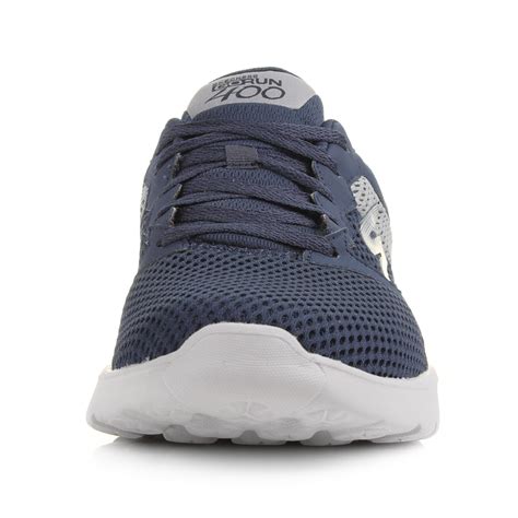 Skechers go run 400 running women's shoes size 6 gray/blue. Mens Skechers Go Run 400 Navy Grey Running Trainers Shu ...