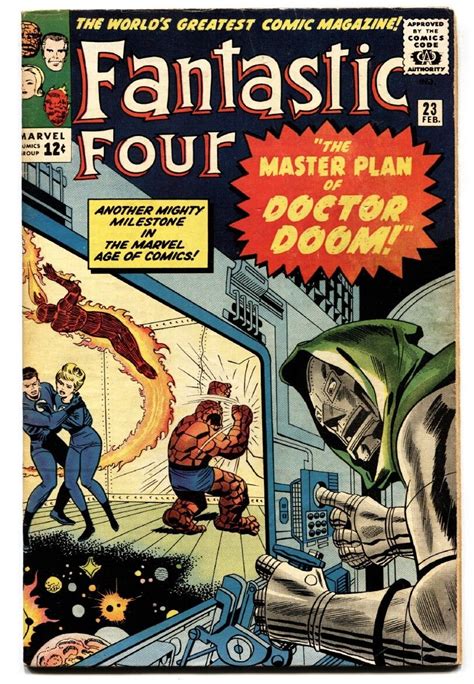 Fantastic Four 23 Comic Book 1963 Doctor Doom Marvel Vf Hipcomic