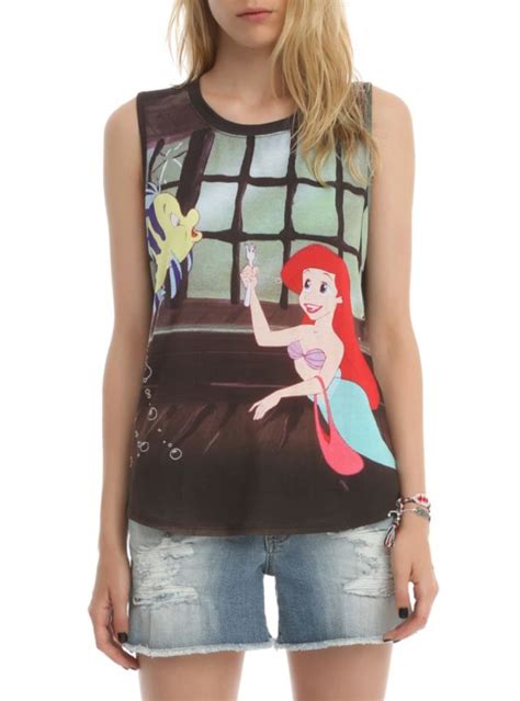 Tank Top From The Little Mermaid With A Sublimation Print Of Ariel And