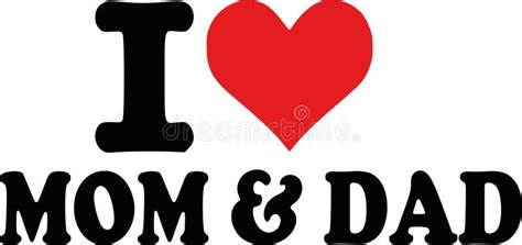 I Love Mom Dad Stock Illustration Illustration Of Care 11434657